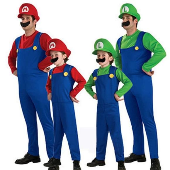Mario Halloween Cosplay Costume for Men M - L Sizes Available - NWT - Picture 3 of 6